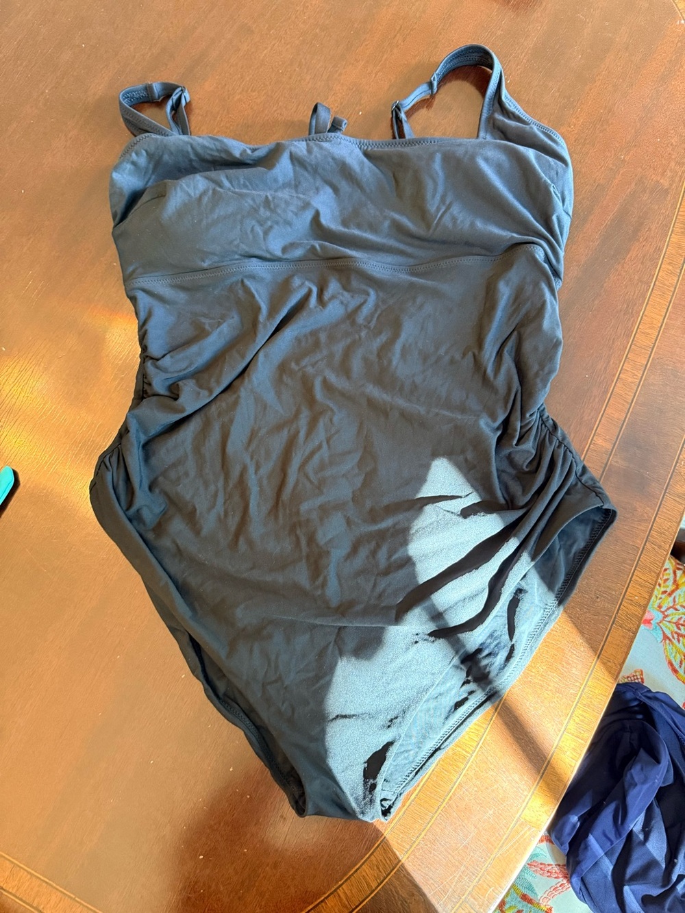 GAP Black Ruched Maternity One-Piece Swimsuit